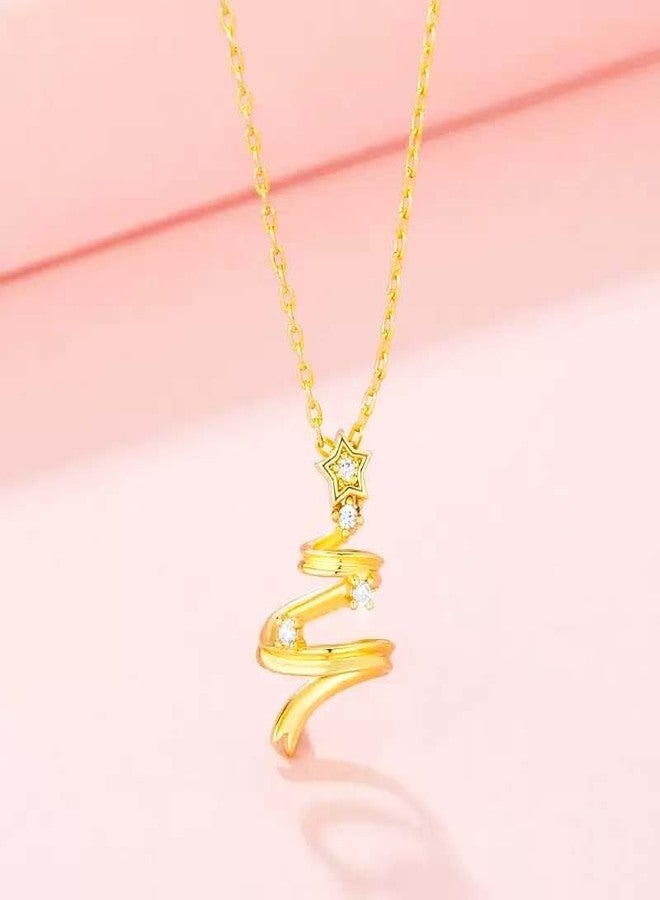 Teemotutu Christmas Necklace Set for Women, Gold Santa Hat Snowflake Jingle Bell & Xmas Tree Pendant Jewelry, Dainty Holiday Gift for Thanksgiving Christmas Party (Christmas tree) - Image 3